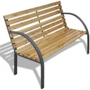 Gartenbank 120 cm Holz und Eisen