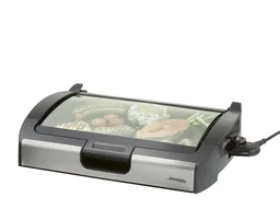 BBQ tabletop grill with glass lid VG 200