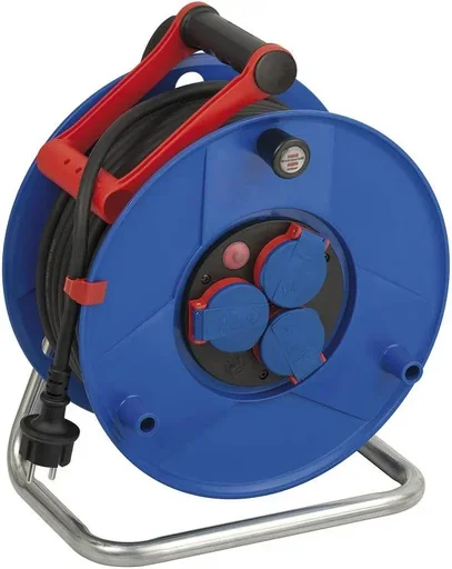 "Kabeltrommel Garant IP44, Durchmesser 290mm, Spezialkunststoff,3 x 230V Steckdose, 40m RN Kabel image"