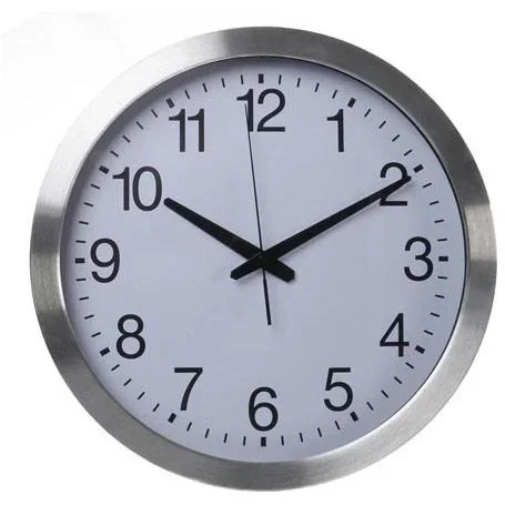 Wanduhr aus Aluminium, Ø 40 cm