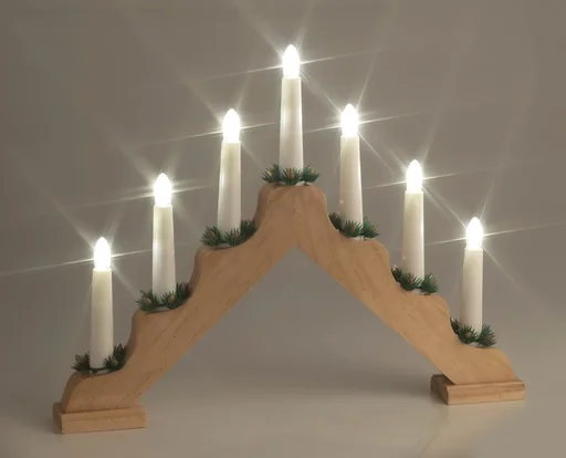 "Holz Weihnachtsbogen mit LED Beleuchtung image"