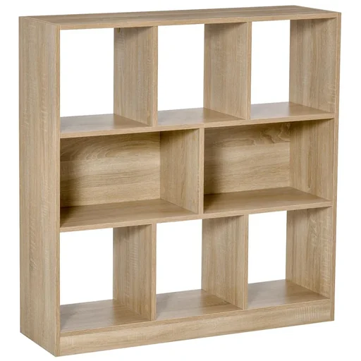 "Bücherregal 3-stöckige Aufbewahrungsregal Büroregal Display Regal für Home-Office Wohnzimmer Spanplatte Natur 97,5 x 30 image"