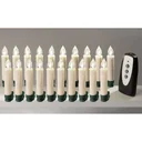 Draadloze LED kerstboom kaarsen kerstverlichting warm wit 20 stuks met boomklemmen