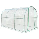 Foliengewächshaus 3,5x2x2m transparent mit Stahlrohrrahmen