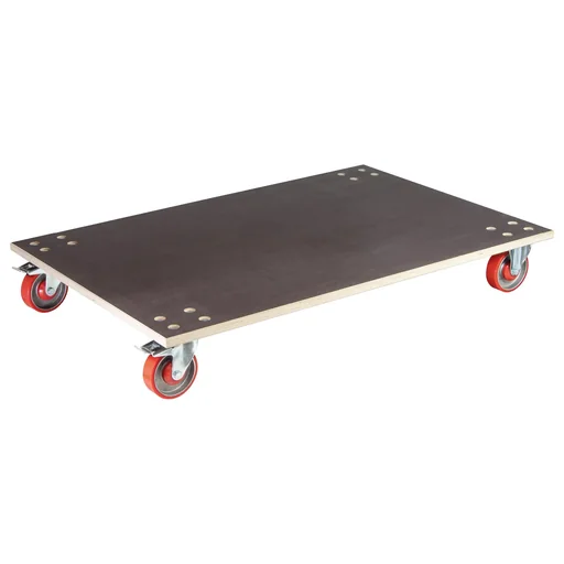 "Transporthilfe MM 1349, 120 x 80 x 18 cm, harte Rollen Ø 125 mm Rollenlager, 2 Bremsen, Platte FSC®, Tragkraft 1.000 kg image"