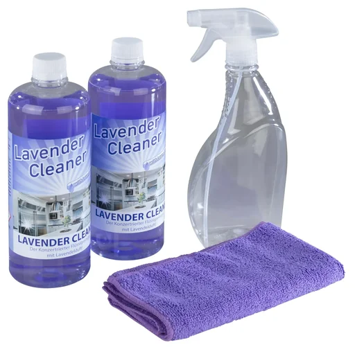"Lavendel-Reiniger-Set, 2 x 750ml, inklusive Sprühflasche und Mikrofasertuch image"