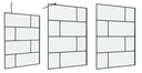 Duschwand in modernem Design 140 x 195 cm - Glasdusche mit matt schwarzen Wandprofil