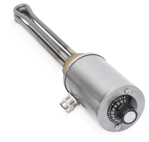 "Einschraubheizkörper G1 1/2, Messing / V4A, Regler 0-95°C, 7.5kW ET 530mm image"