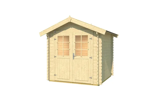 "Gartenhaus 209 Gr. 1 253 x 234 x 244 cm Wandstärke 28 mm, mit Doppeltür natur image"