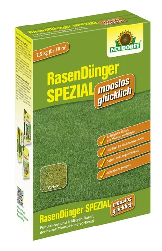 "Rasen Dünger Spezial "mooslos glücklich" - 2,5 kg   image"