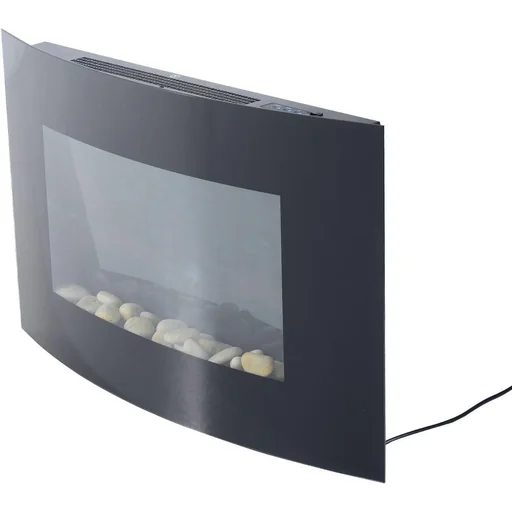 Elektrokamin Wandkamin 1800 Watt LED Fernbedienung Schwarz