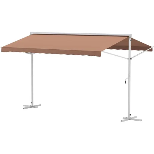 "Markise winkelverstellbar, Farbe: Braun, 4,5 x 3,4 m image"