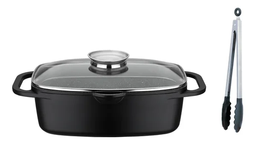 "Universalbräter 33 cm Gourmet Granit mit Servierzange image"