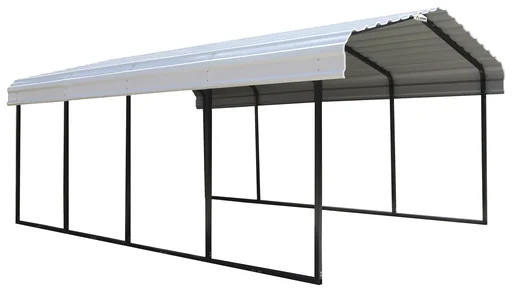 "Stahlcarport Neapel 602 x 370 cm, schwarz-gau image"