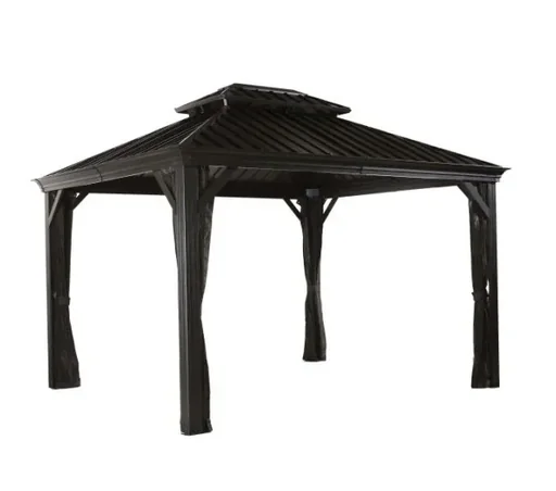 "Vorhang-Set passend zum Pavillon Messina/Mykonos 10x12 anthrazit image"
