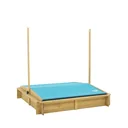 Holz Sandkasten mit Sonnendach
