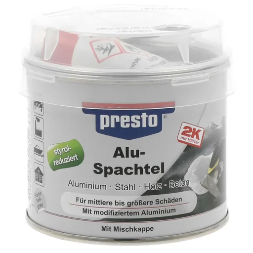 "Alu-Spachtel, zweikomponentiger Polyestermetallspachtel, 250 g image"