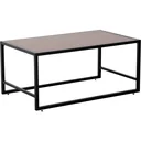 Vintage Couchtisch Beistelltisch Wohnzimmertisch Sofatisch Metallgestell gemasert 106 x 61 x 47,5 cm
