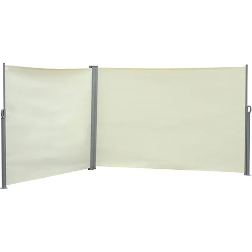 "Seitenmarkise, Sicht- und Sonnenschutz, Seitenrollo, Polyester, Creme, 6 x 1,8 m image"