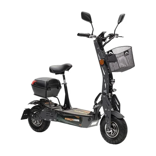 "E-Roller "Evoking" Safety 20 km/h inklusive Blinkanlage und Gepäck-Case schwarz image"