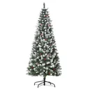 künstlicher Weihnachtsbaum mit 618 Astspitzen 180 cm Christbaum einfacher Aufbau Tannenbaum PVC Metall Grün Ø65 x 180 cm