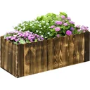 Hochbeet Pflanzkasten Kräuterbeet Pflanzbeet Gemüse Blumenbeet Blumenkasten Tannenholz 80 x 33 x 30 cm