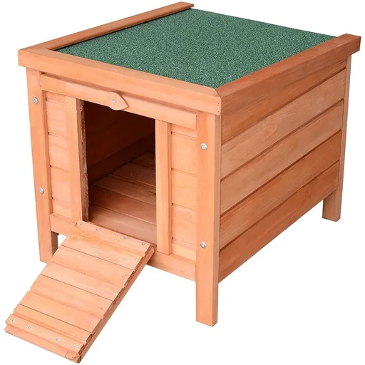 "Kaninchenstall mit Schräge Holz Grün + Natur image"