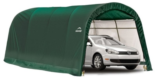 "ShelterLogic Foliengarage Round Top 18,3 m², grün, 300×610 cm – Garage-in-a-Box, DuPont-Stahlrahmen, wetterfest image"
