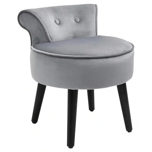 "Fußhocker moderner Sitzhocker mit Rücklehne Ottomane für Schlafzimmer Wohnzimmer Velvet-feel Fabric Tannenholz Schaumsto image"