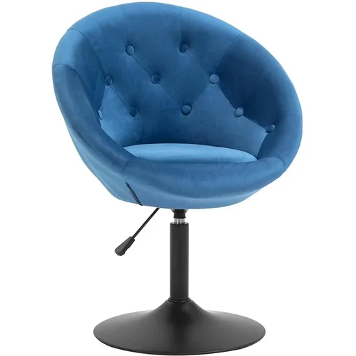 "Loungesessel im Velvet Look Blau image"