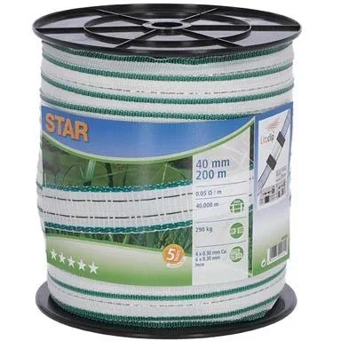 "Sternband, 40 Mm, Weiß/Grün, 4Xcu 0,30+6X Edelstahl 0,30 image"