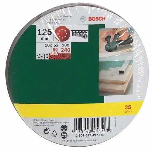 "Schleifblatt-Set für Exzenterschleifer 25-teilig image"
