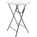 Pro Garden Klappbarer Gartentisch/Stehtisch - 80x110cm - Weiß/Grau