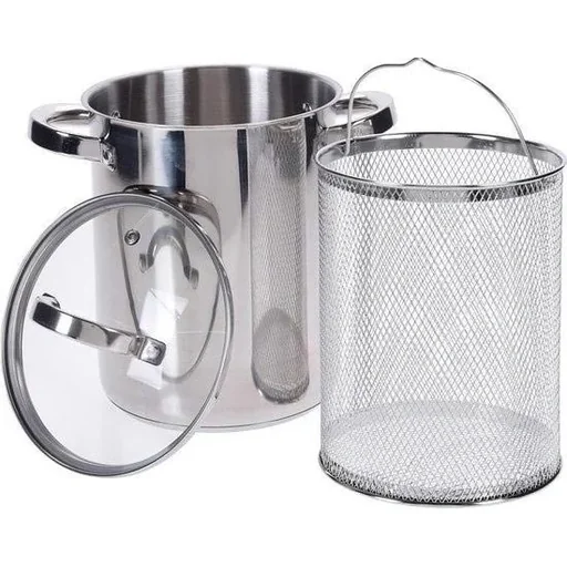 "Excellent Houseware Spargeltopf mit Glasdeckel - 4,2 Liter image"
