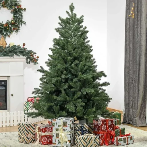 "künstlicher Weihnachtsbaum 1,5 m Christbaum Tannenbaum PVC PE Metall Grün Ø75 x 150 cm image"