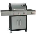 Triton PTS 3.1 Gasgrill - Grillfläche 65 x 44 cm - silber - mit Seitenbrenner und PTS-System