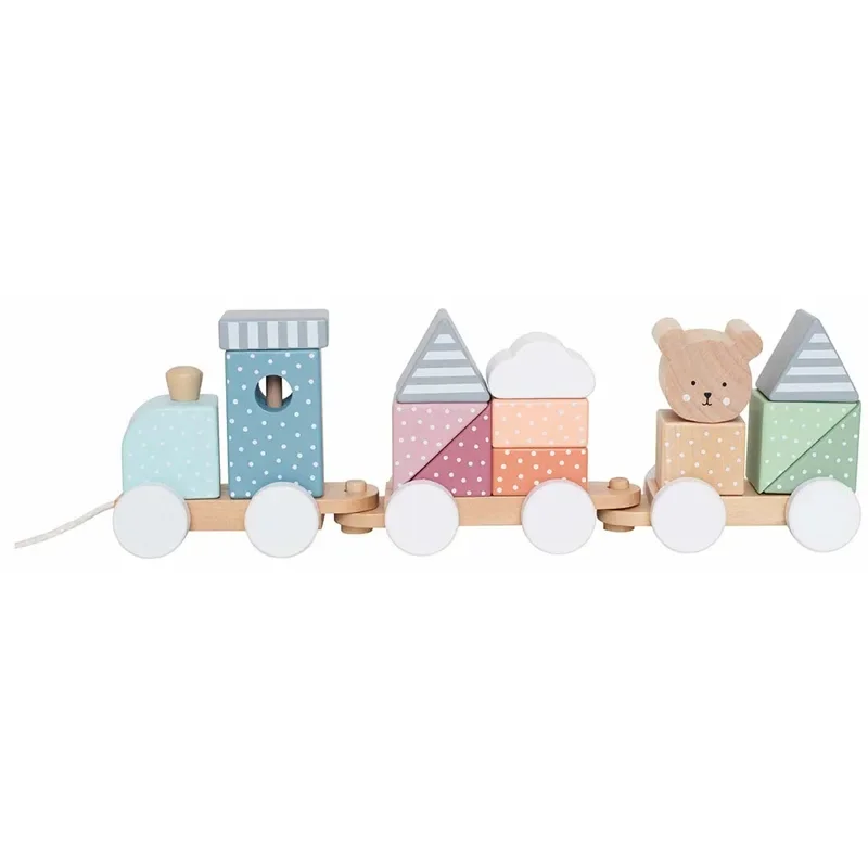 Jabadabado Spielzeug, Holzspielzeug, Holzeisenbahn, Bauklötze - Teddy