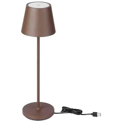 "VT-7522 Tischleuchte - 3000K - Dimmbar über Touch - Wiederaufladbar - Braun- IP54 image"