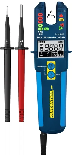 "Strom- und Spannungsprüfer mit LED/LCD Anzeige, bis 1500V DC, bis 1000V AC, bis 200A AC/DC image"