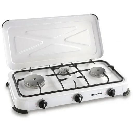 "Gasherd mit 3 Brennern aus Edelstahl - 3,65 kW image"