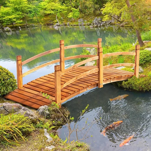 "Gartenbrücke aus Holz 185 cm x 72 cm x 58 cm image"