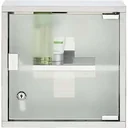 Moderner Medizinschrank - mit Schloss - aus Edelstahl
