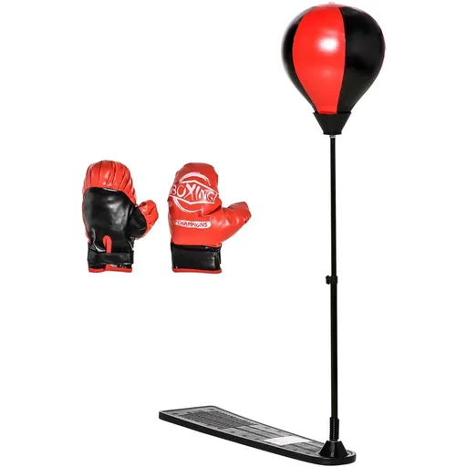 "Boxset Boxstand für Kinder Punchingball Set höhenverstellbar 87,5-129,5 cm Standboxsack mit Boxhandschuhe Pumpe für Kind image"