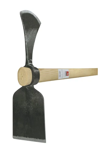 "Wiedehopfhacke, Breitblatt, ovales Auge, geschmiedet, Eschenstiel 105 cm image"