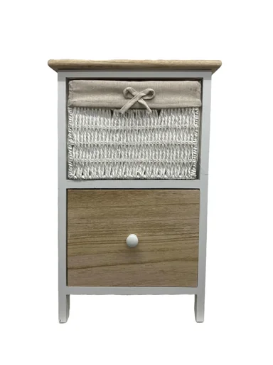 "Kommode aus Holz mit 2 Schubladen image"