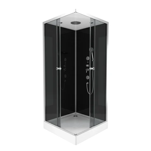"Komplettdusche "Black Square" 90 x 90 x 215 cm image"