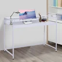 Schreibtisch PC Tisch Computertisch mit Kabeldurchlass Weiß 120 x 60 x 86,5 cm