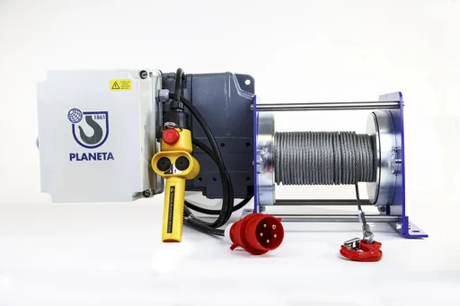 "Elektro-Seilwinde PFW-C 990 einsatzfertig, max. 990 kg (1. Lage), 400V, 50 m Seil, IP55, Hubwinde für Materialtransport image"