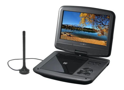 Portabler DVD-Player mit 9 Zoll LCD-Bildschirm und DVBT2 HD Tuner