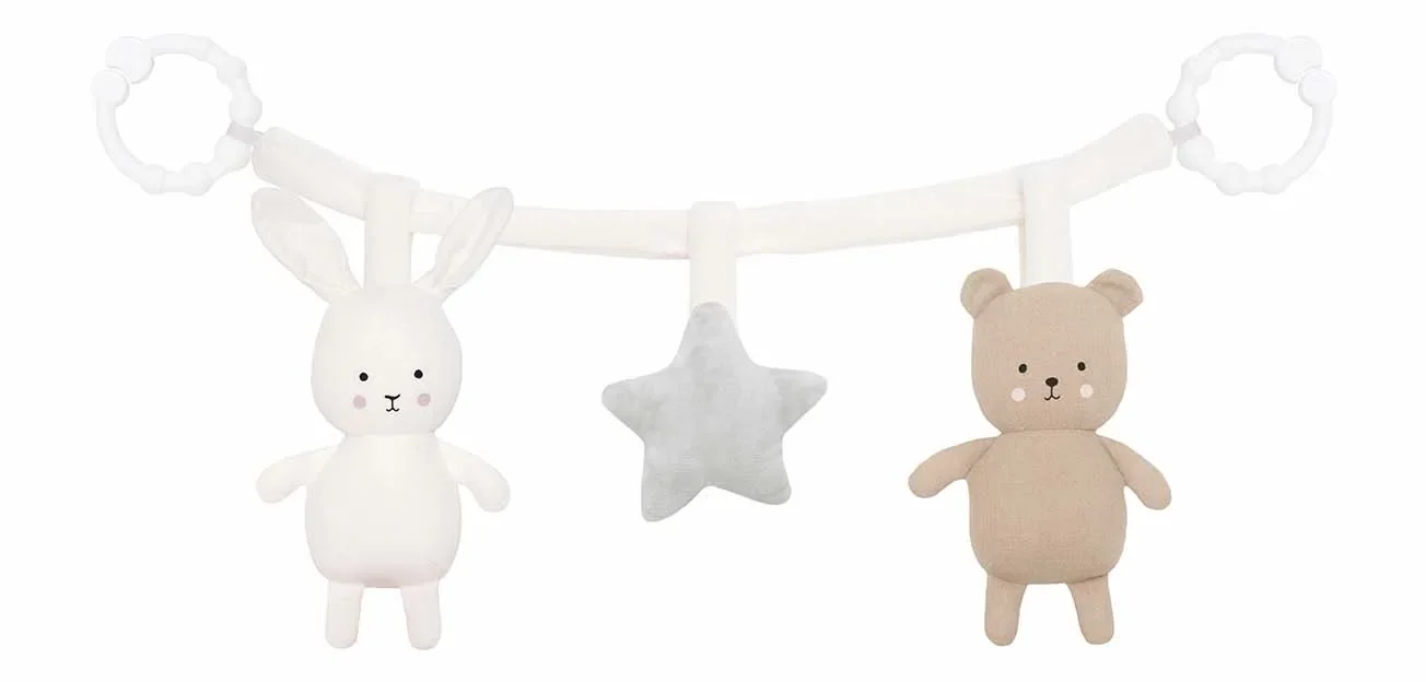 "Jabadabado Kinderwagenkette, Kinderwagen Spielzeug - Teddy & Bunny image"
